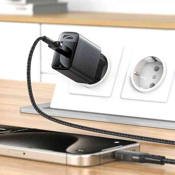 Мережевий зарядний пристрій ACEFAST A102 PD30W GaN single USB-C charger (EU) Black Одеса