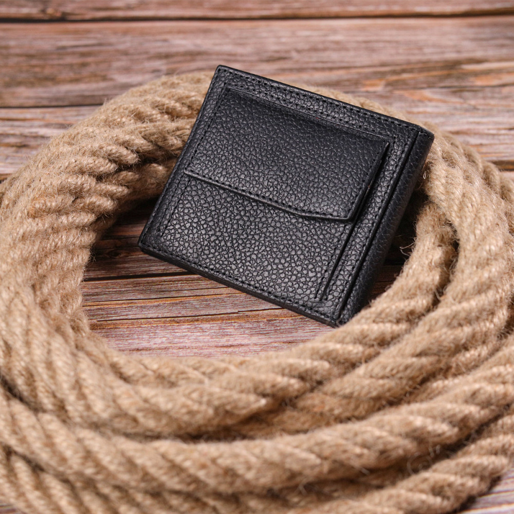 Классический мужской зажим с монетницей из натуральной кожи KARYA 21403 Черный Киев - изображение 10