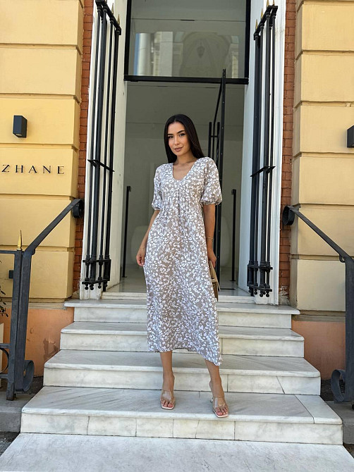 Женское лёгкое летнее  платье миди свободного кроя. Натуральный батист.  42-56р Киев - изображение 2