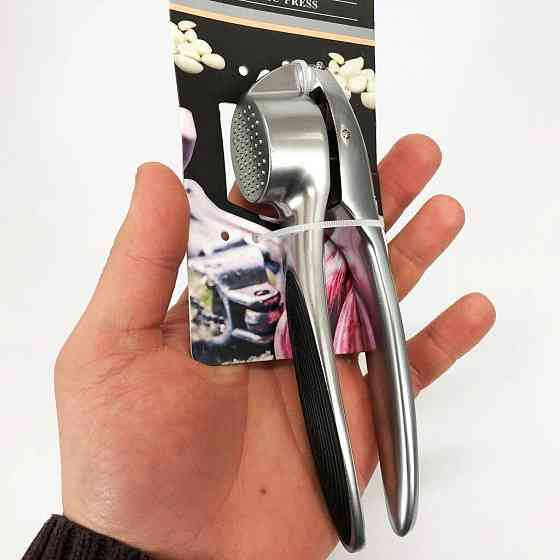 Механічний Прес для часнику із нержавіючої сталі, силіконові вставки | Чеснокодавка Одеса