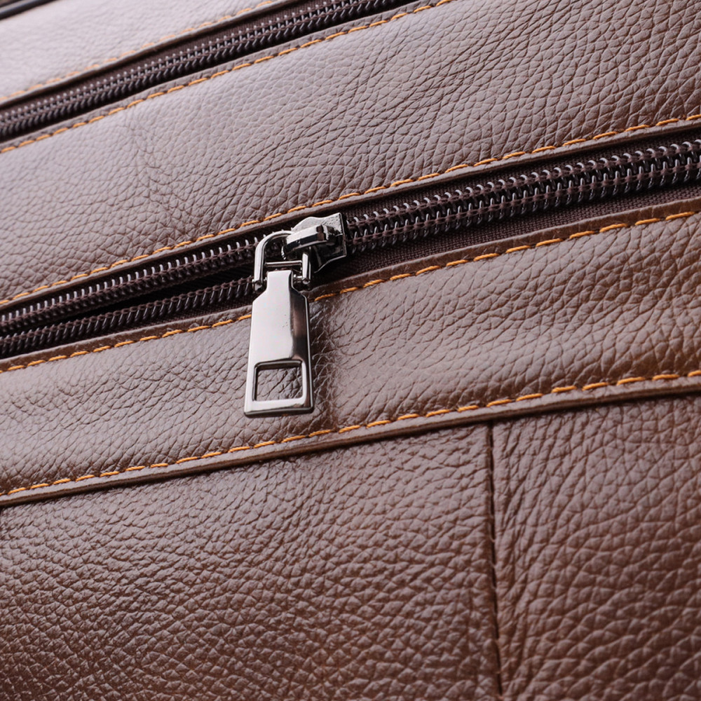 Сумка для чоловіків з ручкою для перенесення в руці з натуральної шкіри Vintage 23028 Коричневий Київ - фото 5