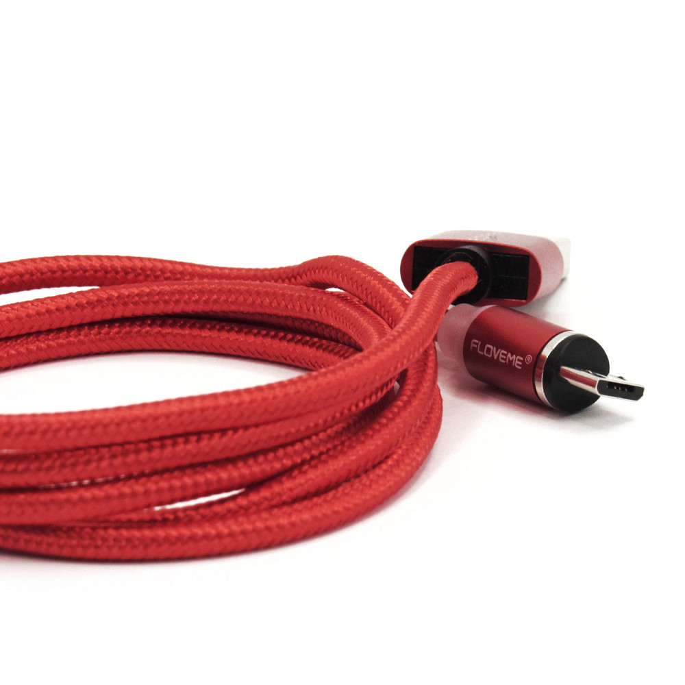 Магнітний MicroUsb кабель Floveme 1 м Red Київ - фото 1