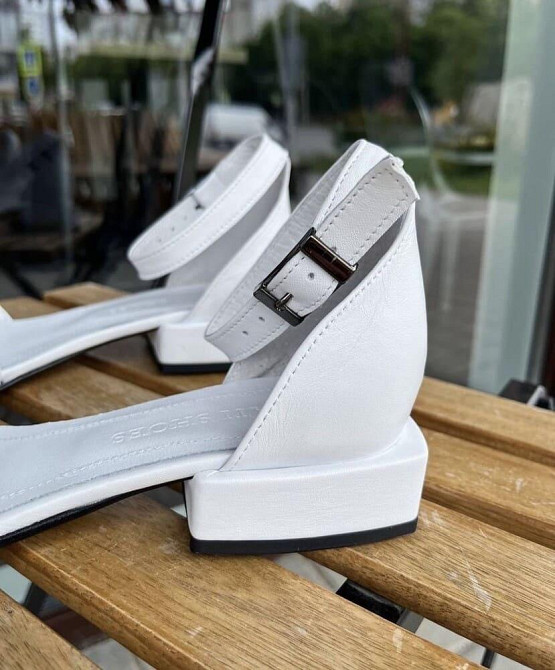 KATI SHOES Босоніжки жіночі білі літні KATI SHOES 132 шкіряні / Модні босоніжки на підборах р. Коломыя - изображение 3