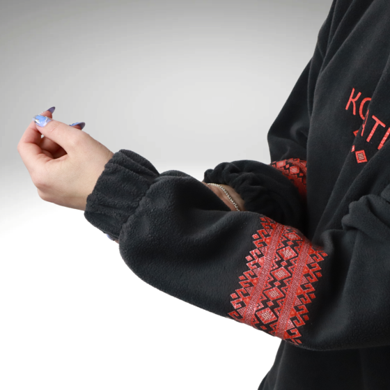 Худі жіноче "КОХАТИ" Оверсайз графітового кольору Кам'янець-Подільський