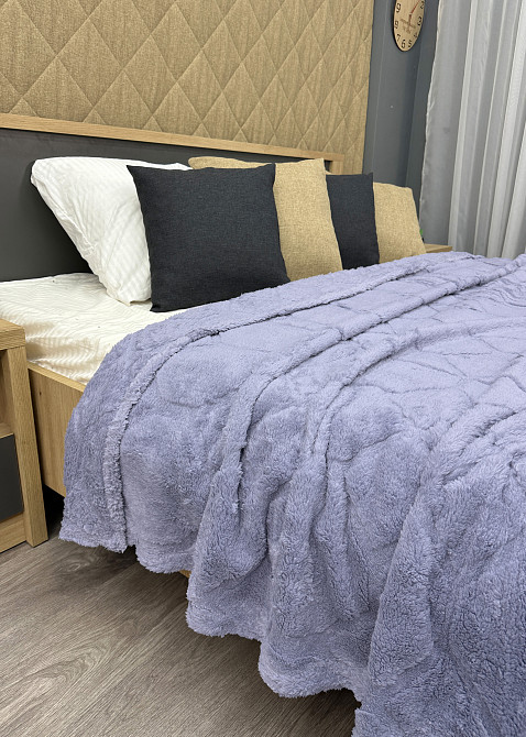 Плед-покрывало Ромб 200х230 см (+-5см) Светло-лавандовый (87-257) Киев - изображение 7