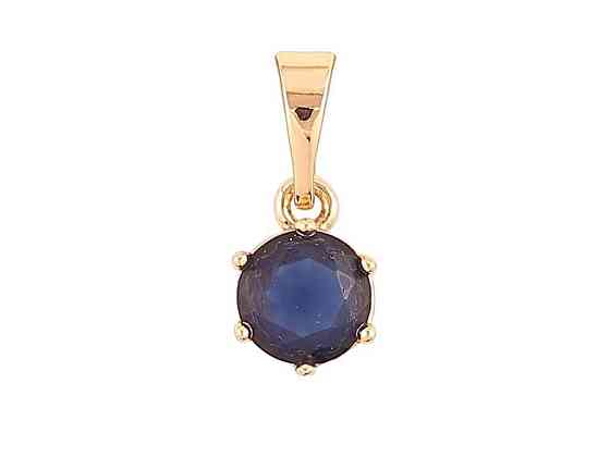 Кулон Позолота 18K «Синий фианит, ø 6мм» для цепочки до 5мм (262364) ТМ Xuping Киев