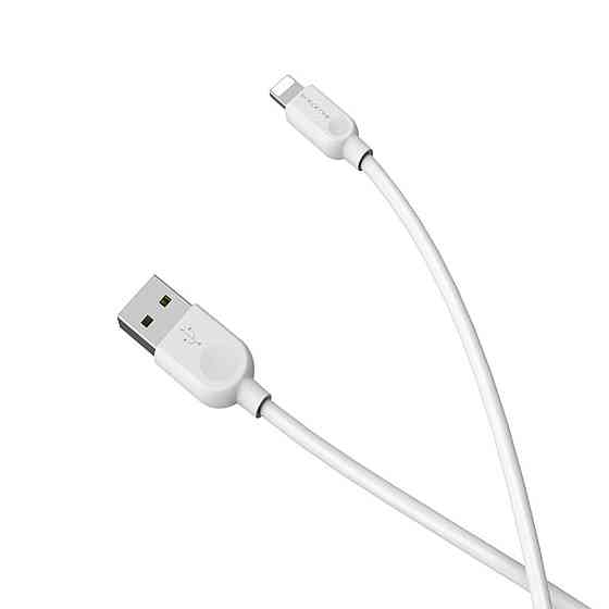 Кабель BOROFONE BX14 USB - iPhone 2.4A, 2m, PVC, TPE конектори, колір білий BX14L2W Одеса