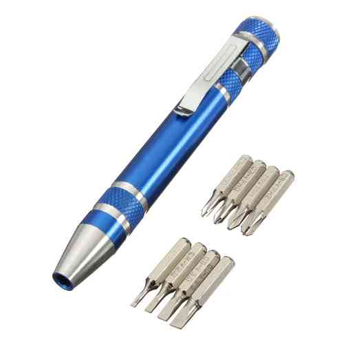 Отвертка прецизионная с 8 битами, магнитная, ручка, цвета Вінниця