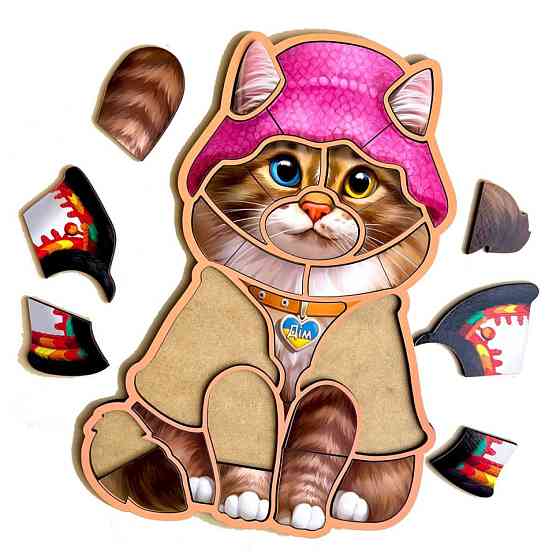 Деревянный контурный пазл 