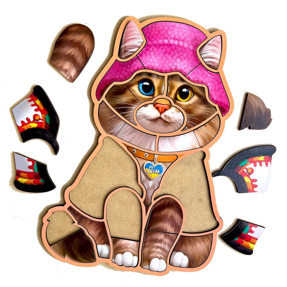 Деревянный контурный пазл 