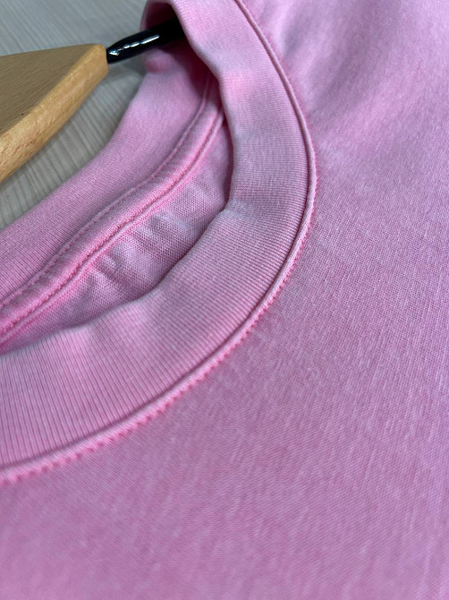 Футболка женская A-N 27039 вареная тай-дай оверсайз хлопок с надписью, розовый, one size Киев - изображение 5