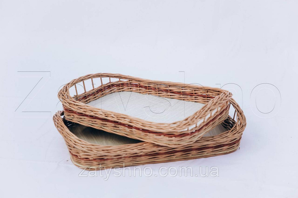 Поднос плетеный | поднос  из лозы | поднос плетеный с крышкой Киев - изображение 3