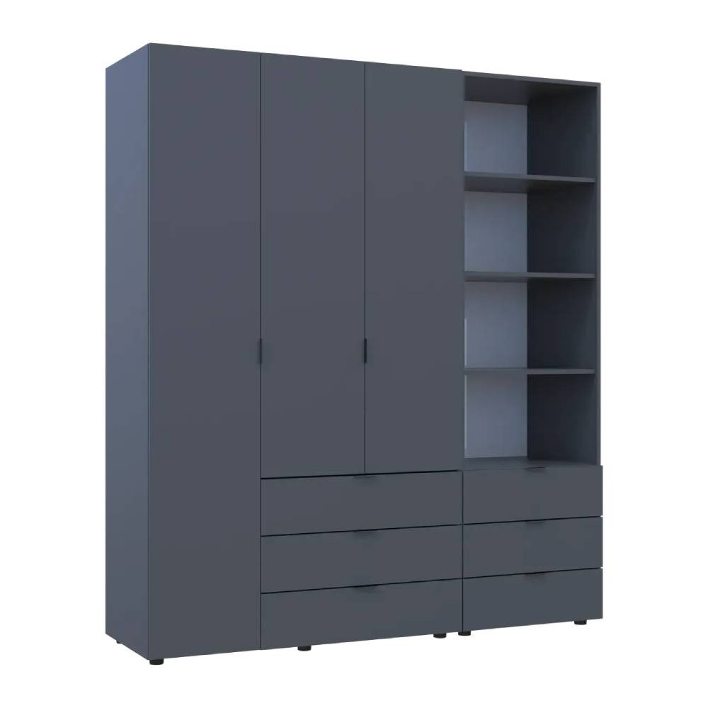 Шафа для одягу Doros Гелар Графіт 3ДСП з пеналом 176.2х49.5х203.4 (DRS-011920) Дніпро - фото 8