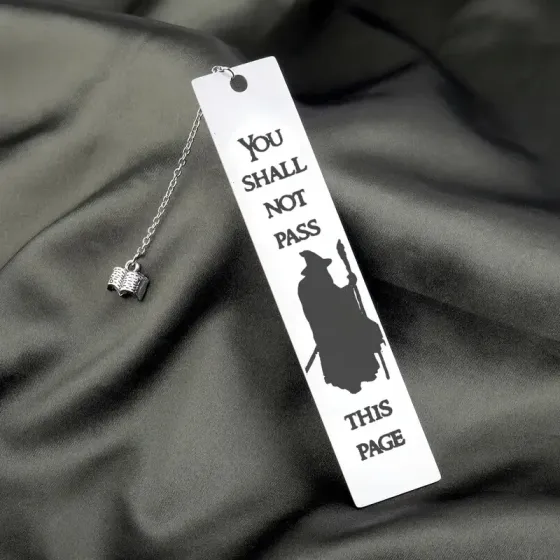 Металева закладка «You Shall Not Pass» – фентезі аксесуар для книг Київ