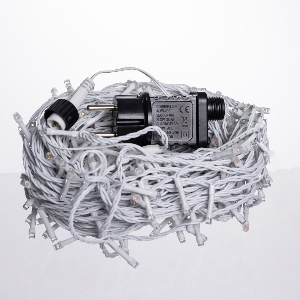 Гірлянда Нитка вулична 30 м 300 LED білий провід Мультиколір CF300L30MWML Київ - фото 4