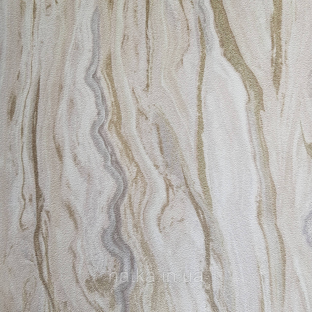 Шпалери метрові вінілові на флізелін дизайнерські Erismann Elle абстракція смуги хвилі рожеві золото срібло Київ - фото 1