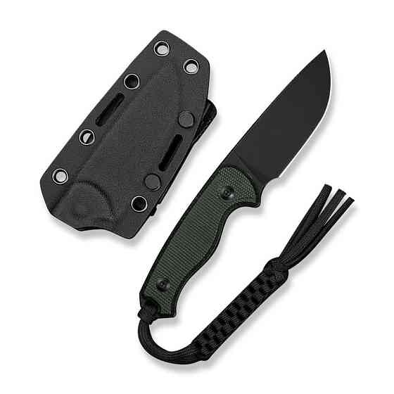 Нож фиксированный тактический Civvi Timberbark, (8.1 см) 14C28N / Micarta темно-зеленый Киев