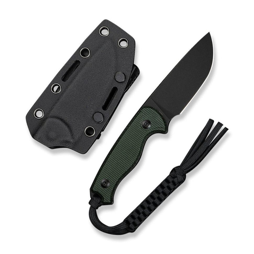 Нож фиксированный тактический Civvi Timberbark, (8.1 см) 14C28N / Micarta темно-зеленый Киев - изображение 3