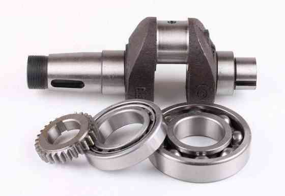 Колінвал у складі під конус на дизельний двигун мотоблок 190N + підшипники 2 шт. + шестерня Мукачево