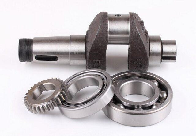 Колінвал у складі під конус на дизельний двигун мотоблок 190N + підшипники 2 шт. + шестерня Мукачево - фото 2