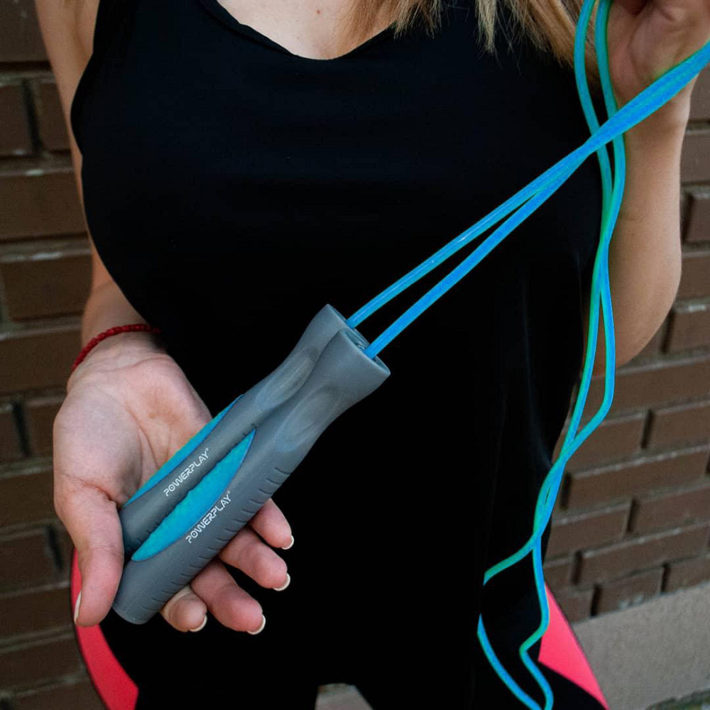 Скакалка PowerPlay 4204 Classic Jump Rope Блакитна (2,7m.) Луцьк - фото 7