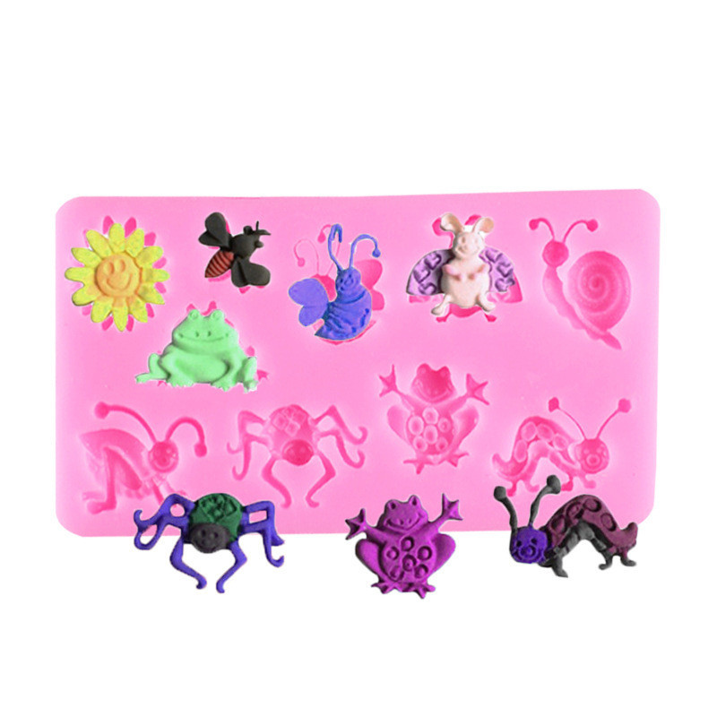 Молд силіконовий Комахи 110 на 54 мм рожевий Київ - фото 3