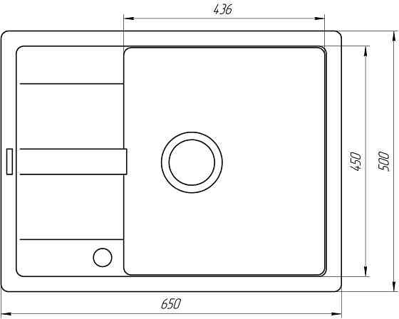 Гранітна мийка Mira ONZA бежевий 650 х 500 мм Київ