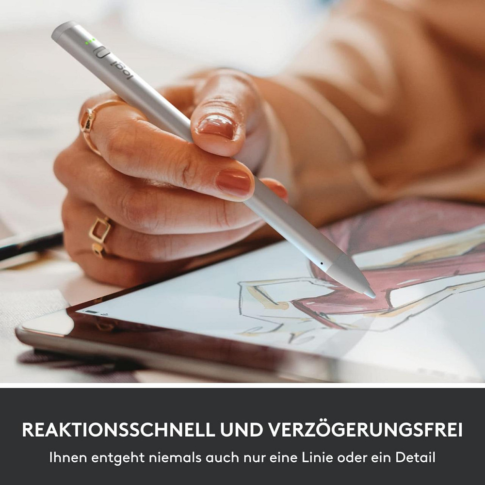 Цифровое перо Logitech Crayon 914-000074 серебристый Smart Tip USB-C пиксельная точность без задержки Киев - изображение 6