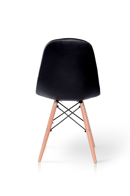 Стілець ДЖАСТІН, шкірзам чорний Київ - фото 7