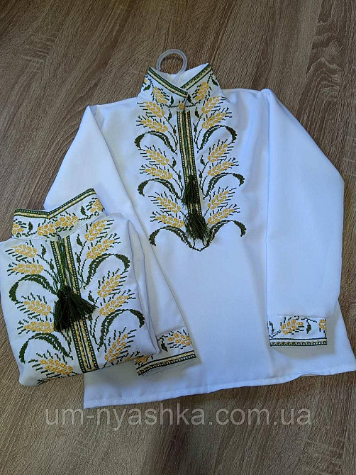 Хлопчача натуральна вишиванка "Колоски" 104-164 Кривий Ріг - фото 1