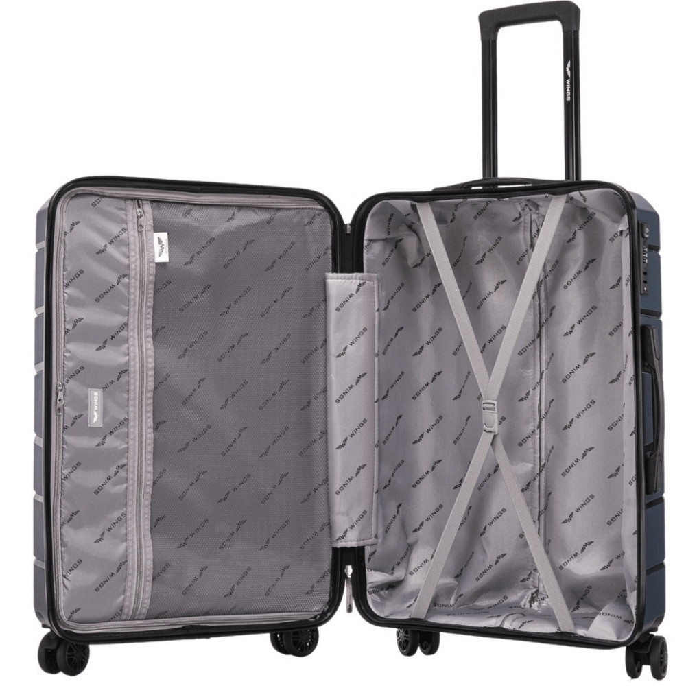 Валіза поліпропіленова WINGS PP06 середня 69 см темно-синя Київ - фото 9