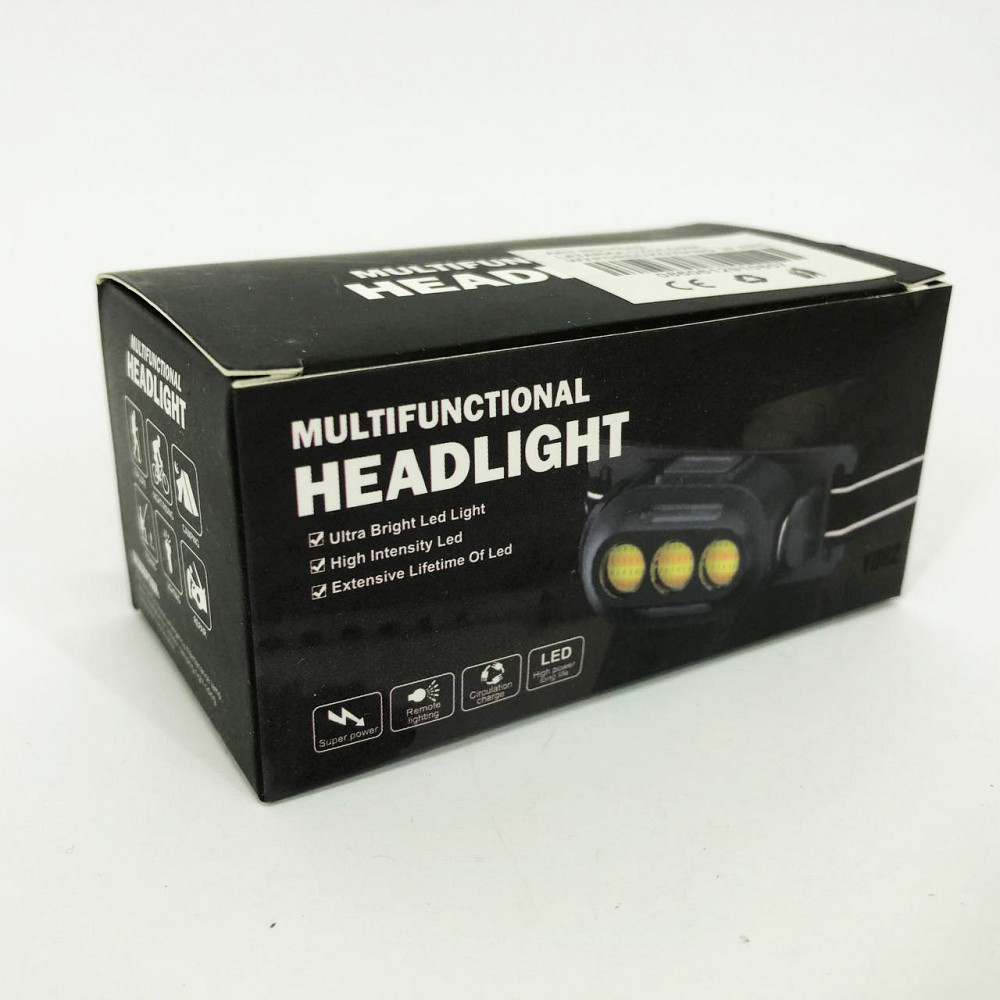 Налобный светодиодный фонарь для ночных прогулок YD02-COB (White+red+blue), LS-131 Фонарик налобник Киев - изображение 8