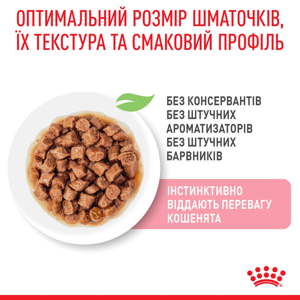 Вологий корм для стерилізованих кошенят ROYAL CANIN KITTEN STERILISED IN GRAVY 0.085 кг Київ - фото 3