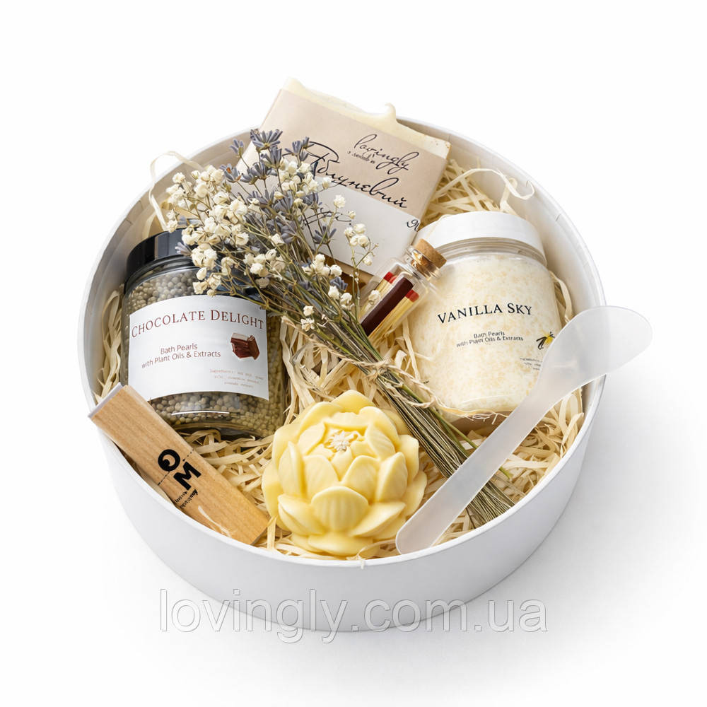 Подарочный набор для релакса с ароматической свечей, скрабом и жемчужинами для ванны  Lovingly Ирпень - изображение 9