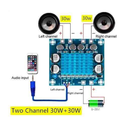 Аудіо підсилювач потужності звуку 2x30Вт D-клас TPA3110 Вінниця
