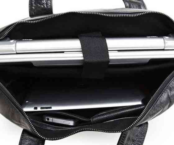Сумка мужская для ноутбука и документов Черная (Vintage) Киев