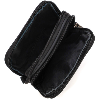 Сумка Vintage Вертикальна поясна з натуральної шкіри Чорна (21487) Вінниця - фото 8