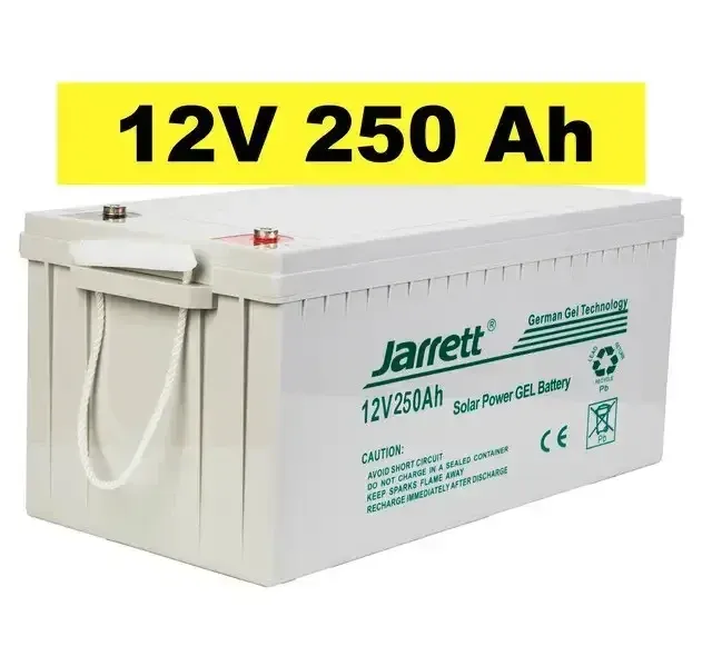 Гелевий акумулятор Jarrett 12V 250Ah, тривалий термін служби, стійкість до глибоких розрядів Одеса - фото 3