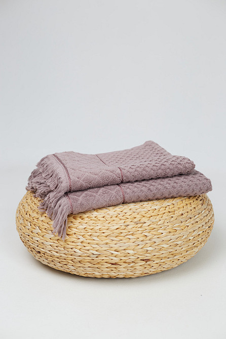 Акція! Банний махровий рушник з тороками Ideal Textile 70х140 см Узбекистан 550 г/м2 Бежевий Чернівці - фото 1