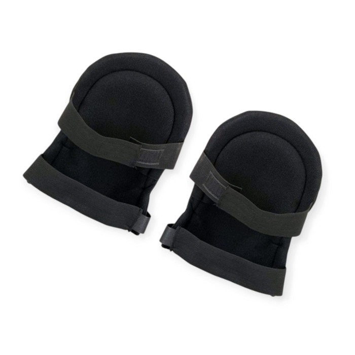 Наколінники поліестер, міцний пластик, м'які подушки, еластичні ремені, чорні Мукачево - фото 1