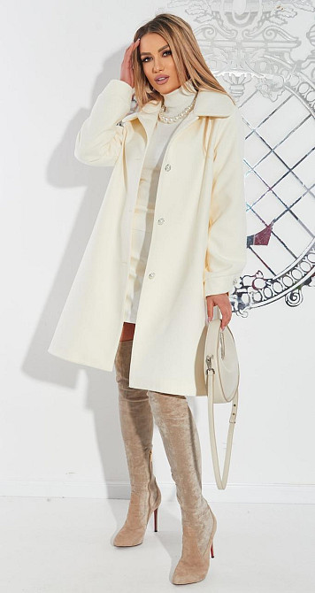 Светлое пальто А силуєта Київ - фото 4