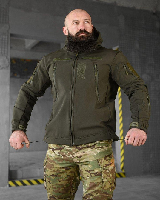 Весенняя тактическая куртка софтшел masad  олива Одесса - изображение 17