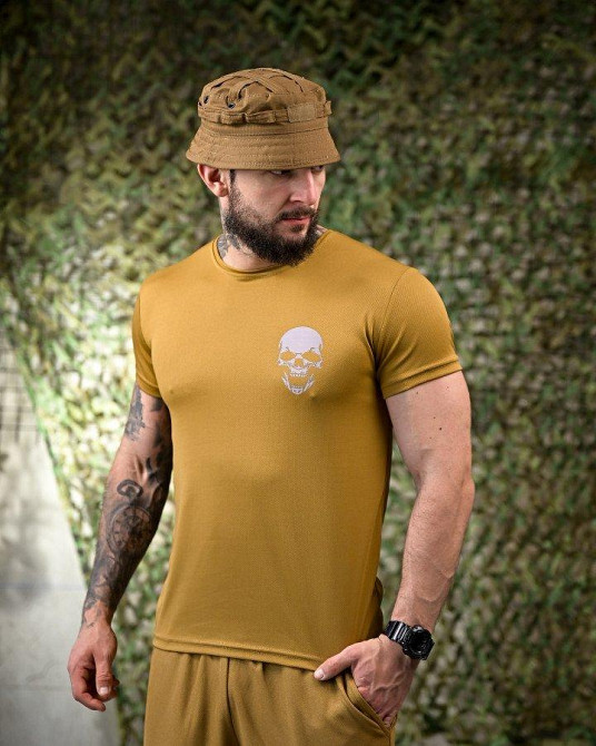 Тактическая потоотводящая футболка Не для слабких coyot ПП7710 Одесса - изображение 4