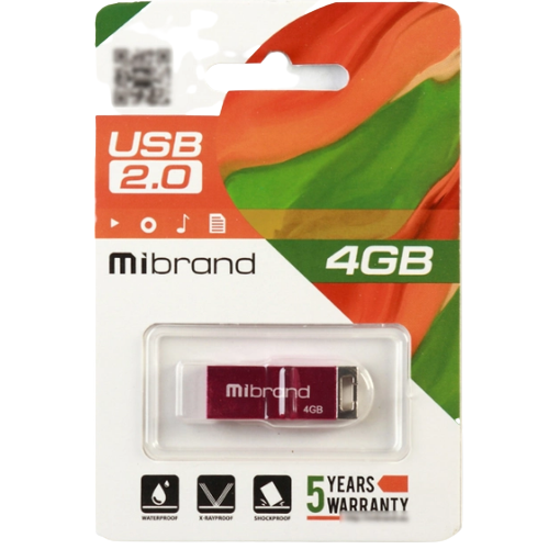 Флешка 4Гб USB 2.0 рожевий Chameleon Mibrand Житомир - изображение 1
