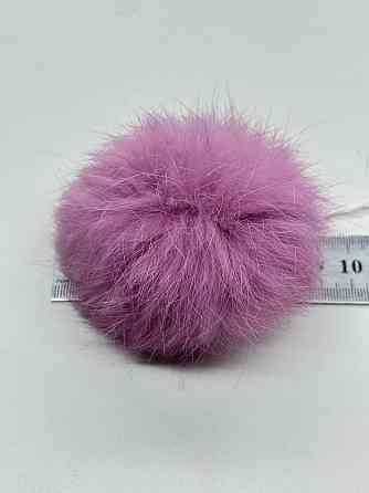 Меховой помпон на шапку из кролика 7-8 см Розовый 2 Харьков