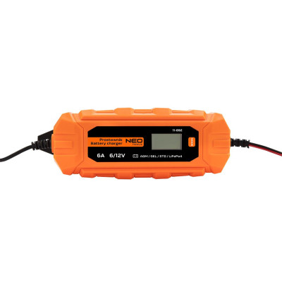Зарядное устройство для автомобильного аккумулятора Neo Tools 6А/100Вт, 3-150Ач, для кислотних/AGM/GEL (11-892) Винница - изображение 3