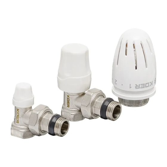 Комплект для підключення радіатора Koer SET-11 - 1/2"x1/2"  з термоголовкою ВЗ   ( KR3175 ) 27212 Харків