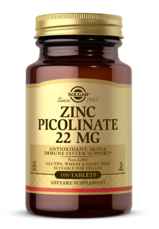 Цинк Solgar Zinc Picolinate 22 mg 100 таблеток Киев