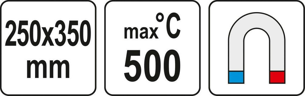 Підстилка для паяння YATO з жаростійкого силікону до 500°С, 350х250х2 мм, магн стрічка 345х47мм [50] Одеса - фото 5