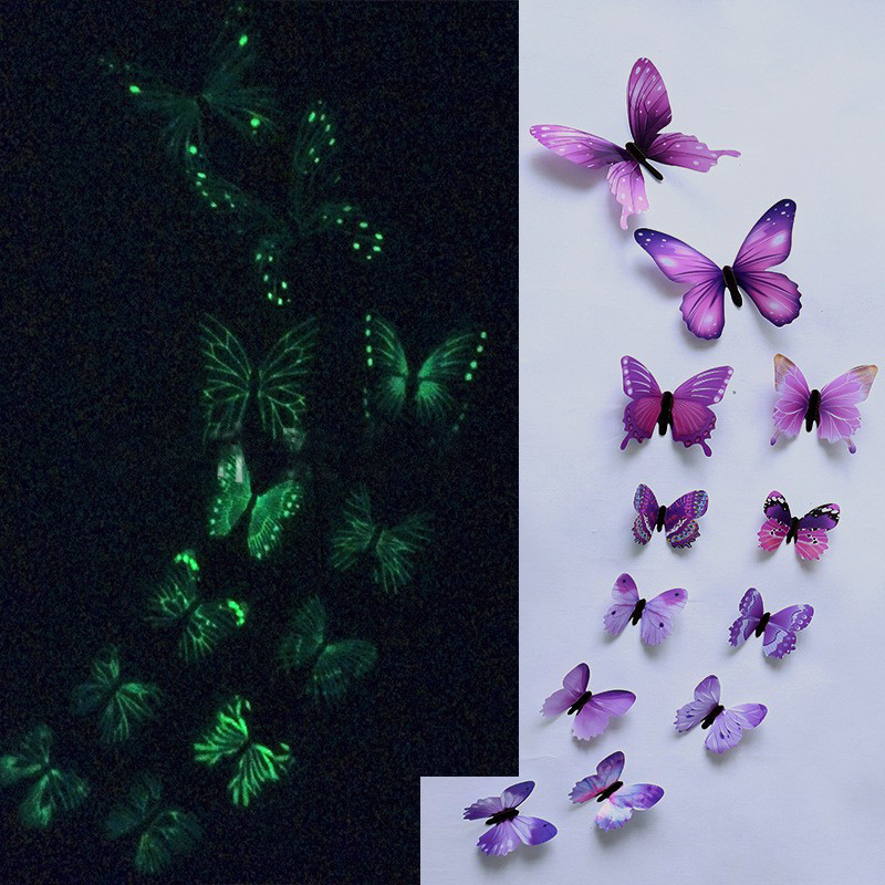 Бабочки декоративные фосфорные 12 штук фиолетовый Киев - изображение 3